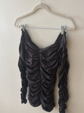 Paloma Wool Grey Ruched Long Sleeve Top - Excellent condition